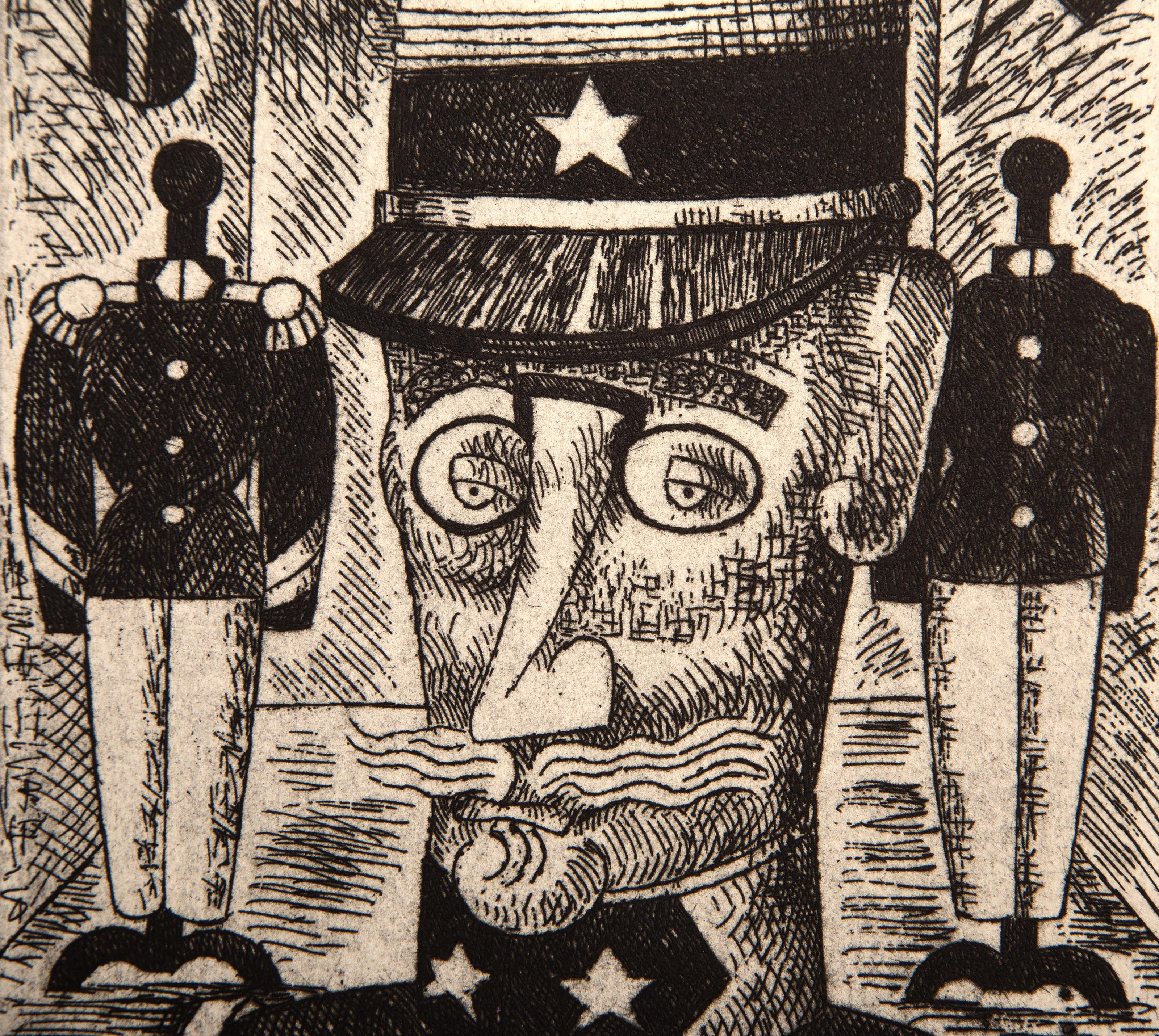 Vers un Monde Volage II, Suite of Surrealist Etchings by Marcel Gromaire For Sale 5