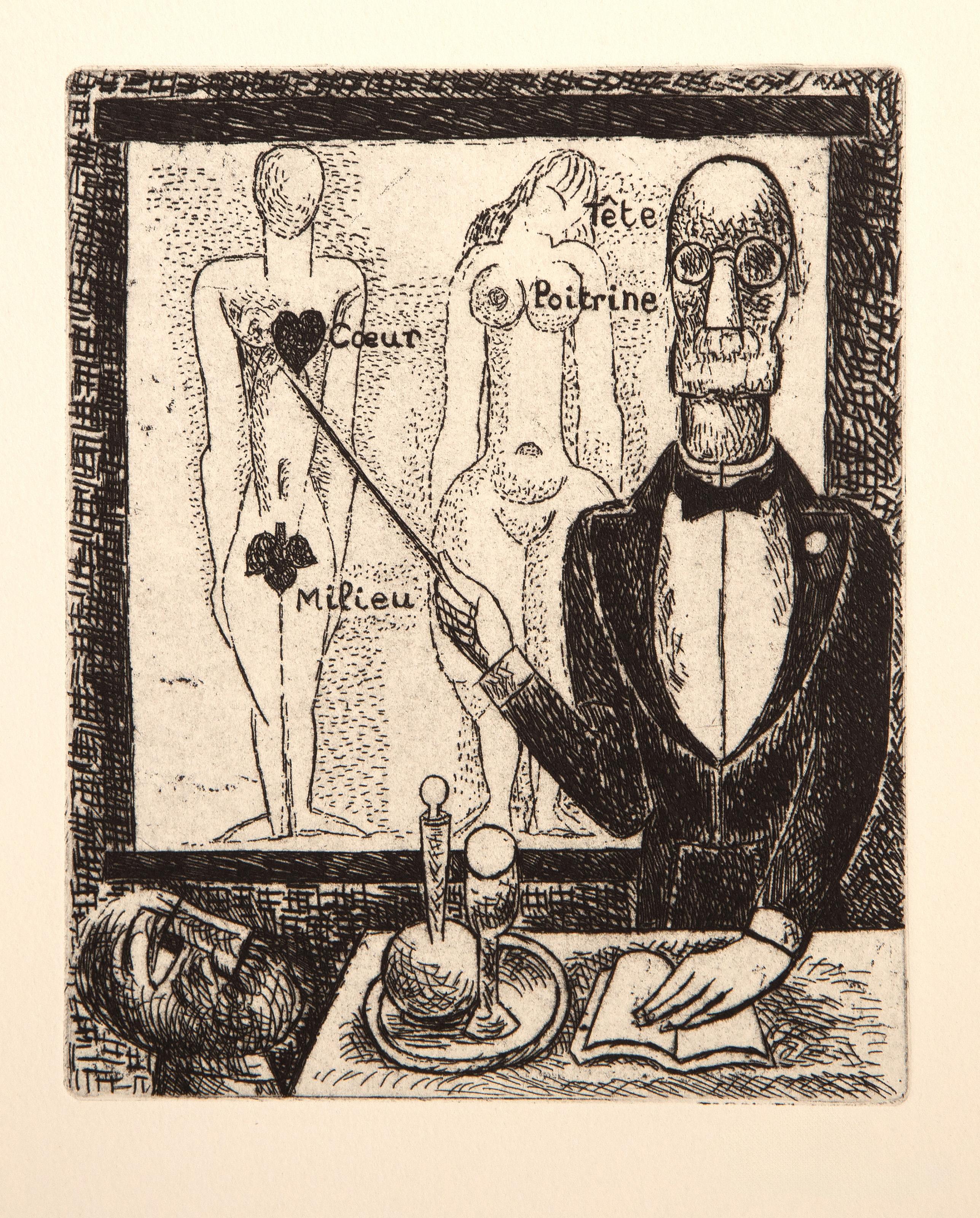 Vers un Monde Volage II, Suite of Surrealist Etchings by Marcel Gromaire For Sale 7