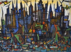 Harbour View - Cityscape Abstract Dada Romanian Israeli