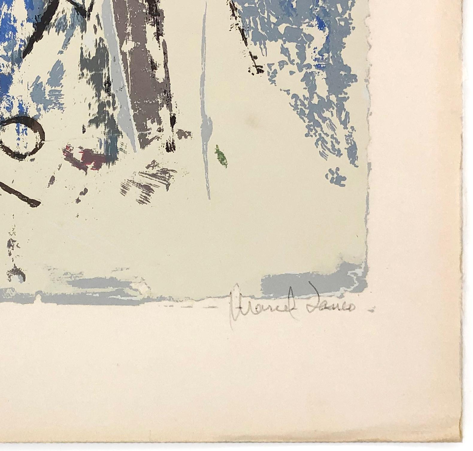 Paix (de Diez pintores sobre la guerra y la paz), litografía firmada a mano - Print Contemporáneo de Marcel Janco