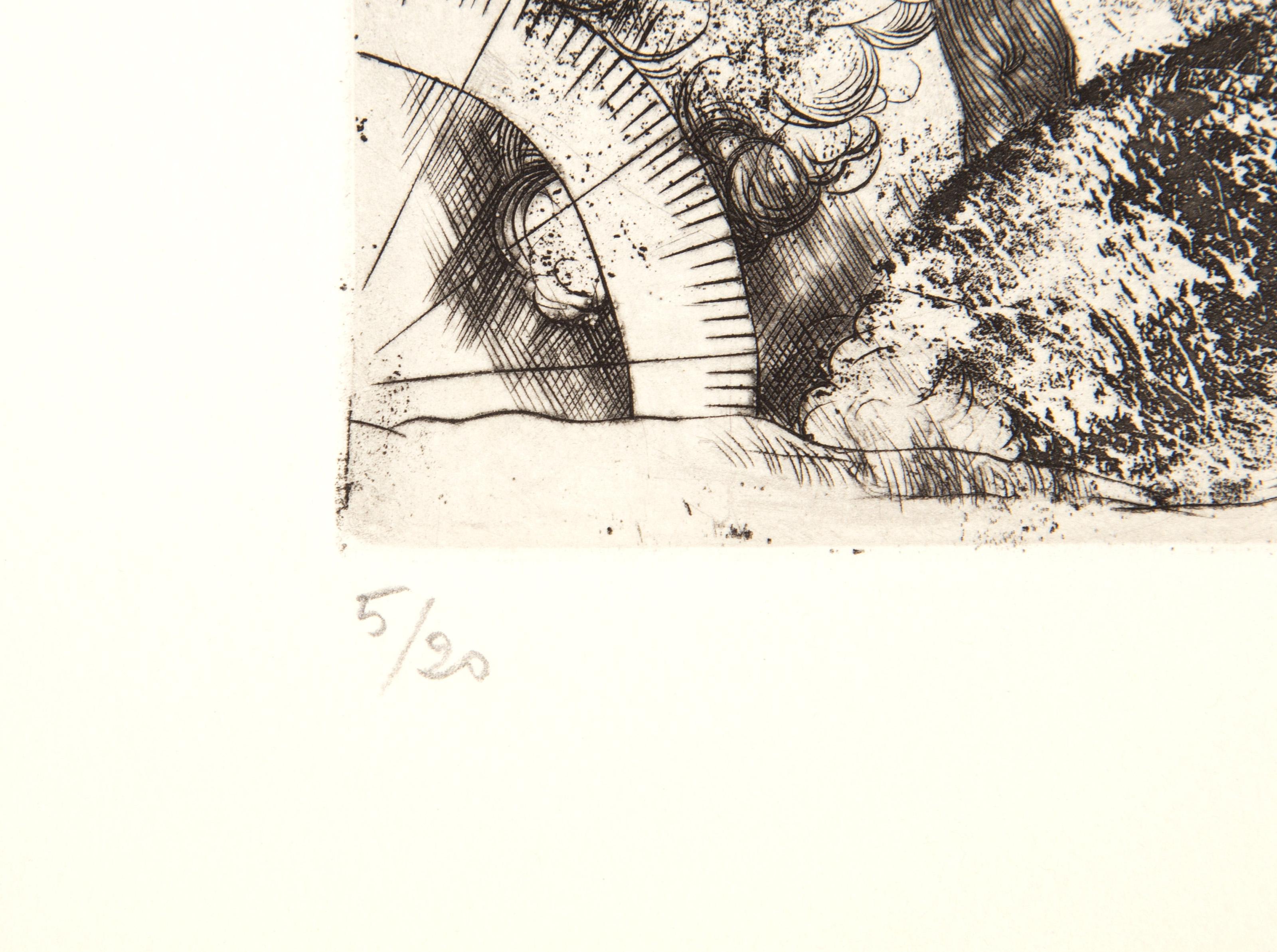 Morphemes, Surrealist Etching by Marcel Jean For Sale 2