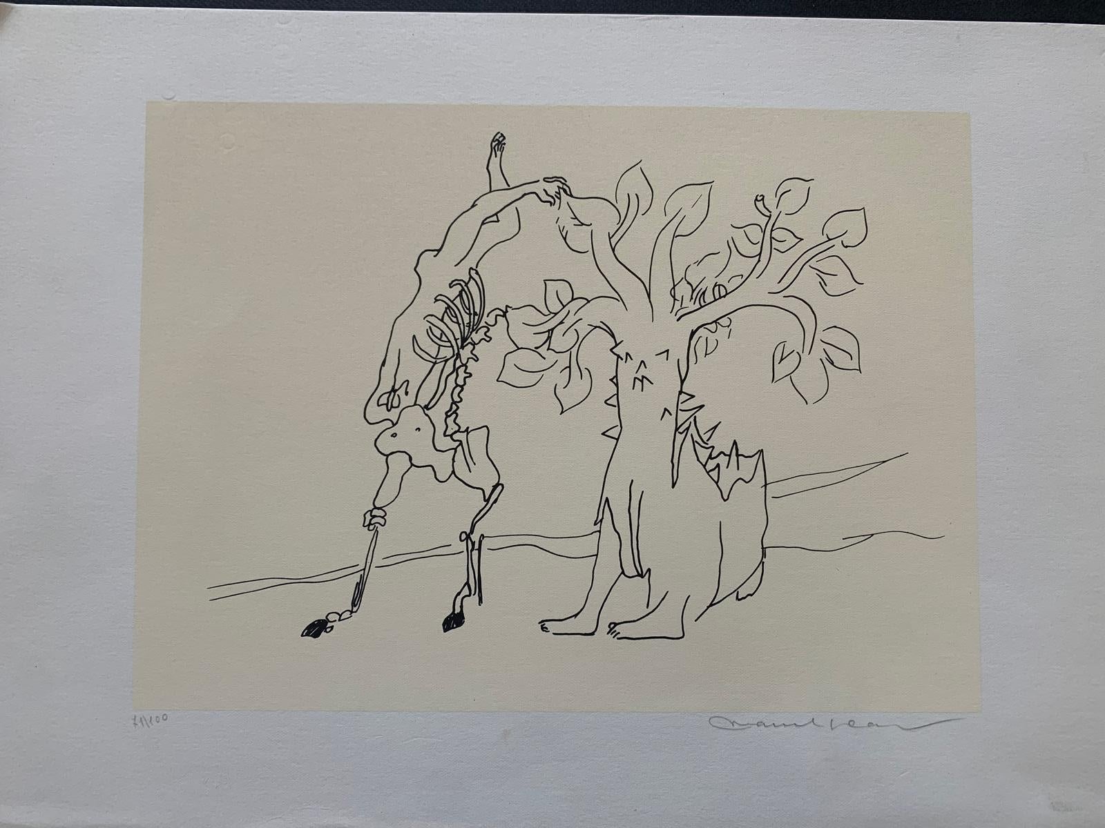 Lot of fifteen lithographies by Marcel Jean with surrealist compositions, 1960s. Limited edition of 100 copies. Very good condition with signs of time. Marcel Jean (La Charité-sur-Loire 1900-1993 Louveciennes) was a French painter, sculptor and also