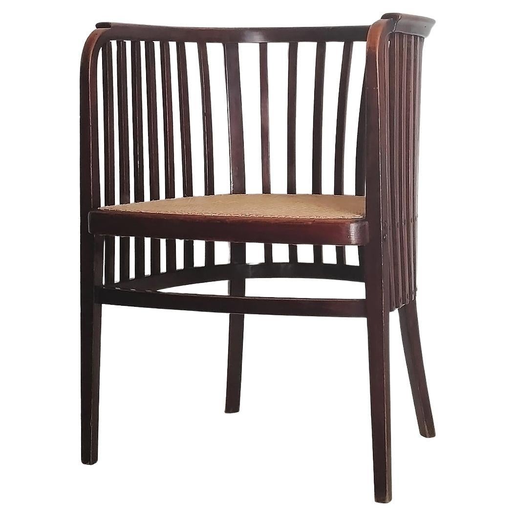 Marcel Kammerer Original Sillón Gerbruder Thonet de Haya y Caña 1909