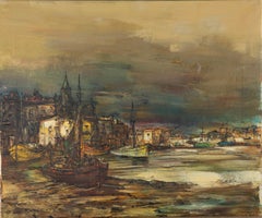Marcel Lareau - Contemporary Oil, Parisian Dock