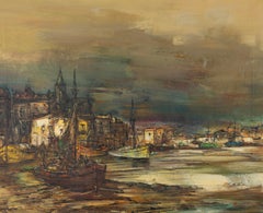 Marcel Lareau - Contemporary Oil, Parisian Dock