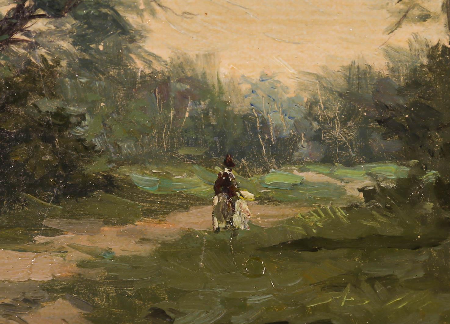 Marcel Lietaert (né en 1915) - Huile belge du milieu du XXe siècle, Forêt des vents 4