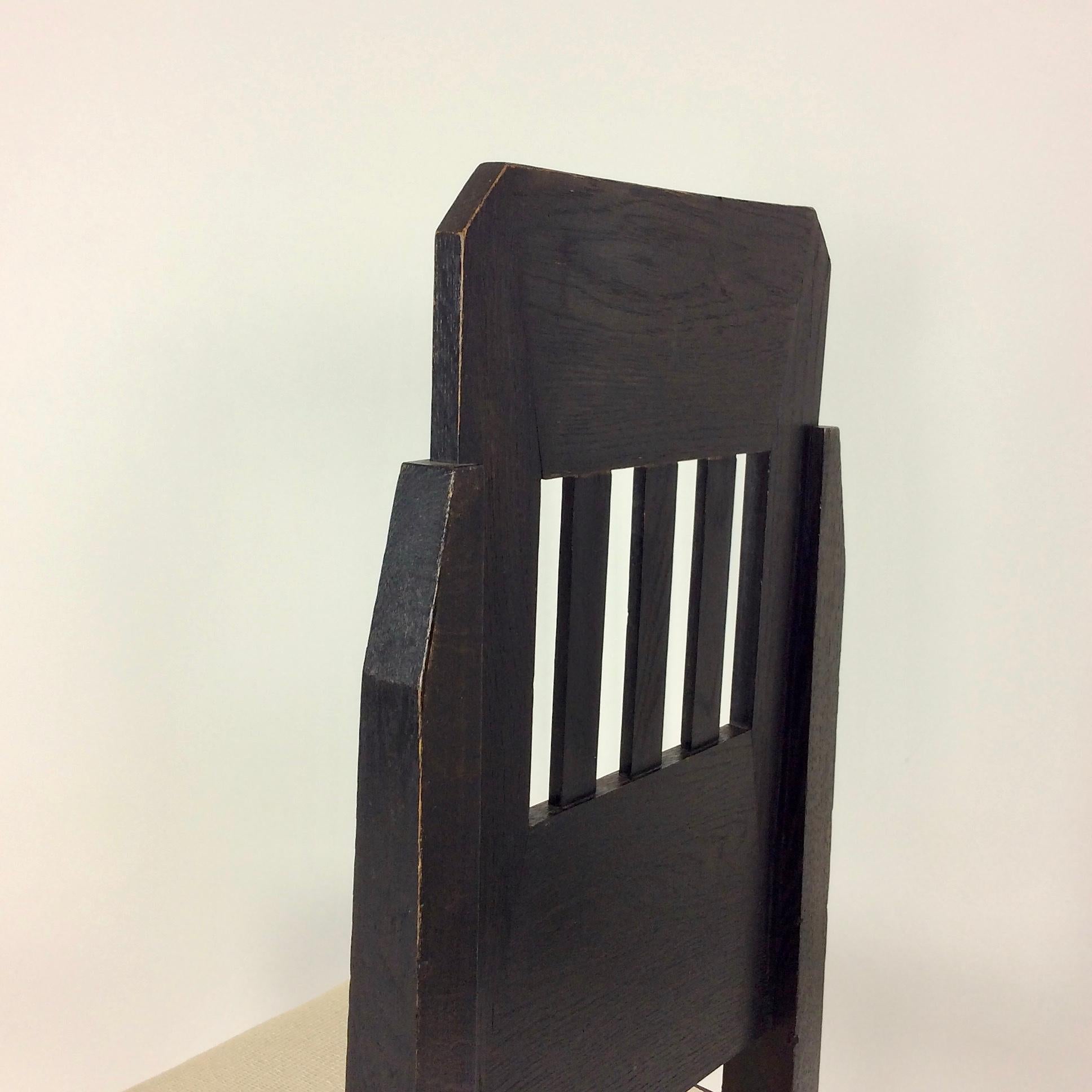 Marcel-Louis Baugniet Modernistischer Stuhl, um 1925, Belgien im Angebot 4
