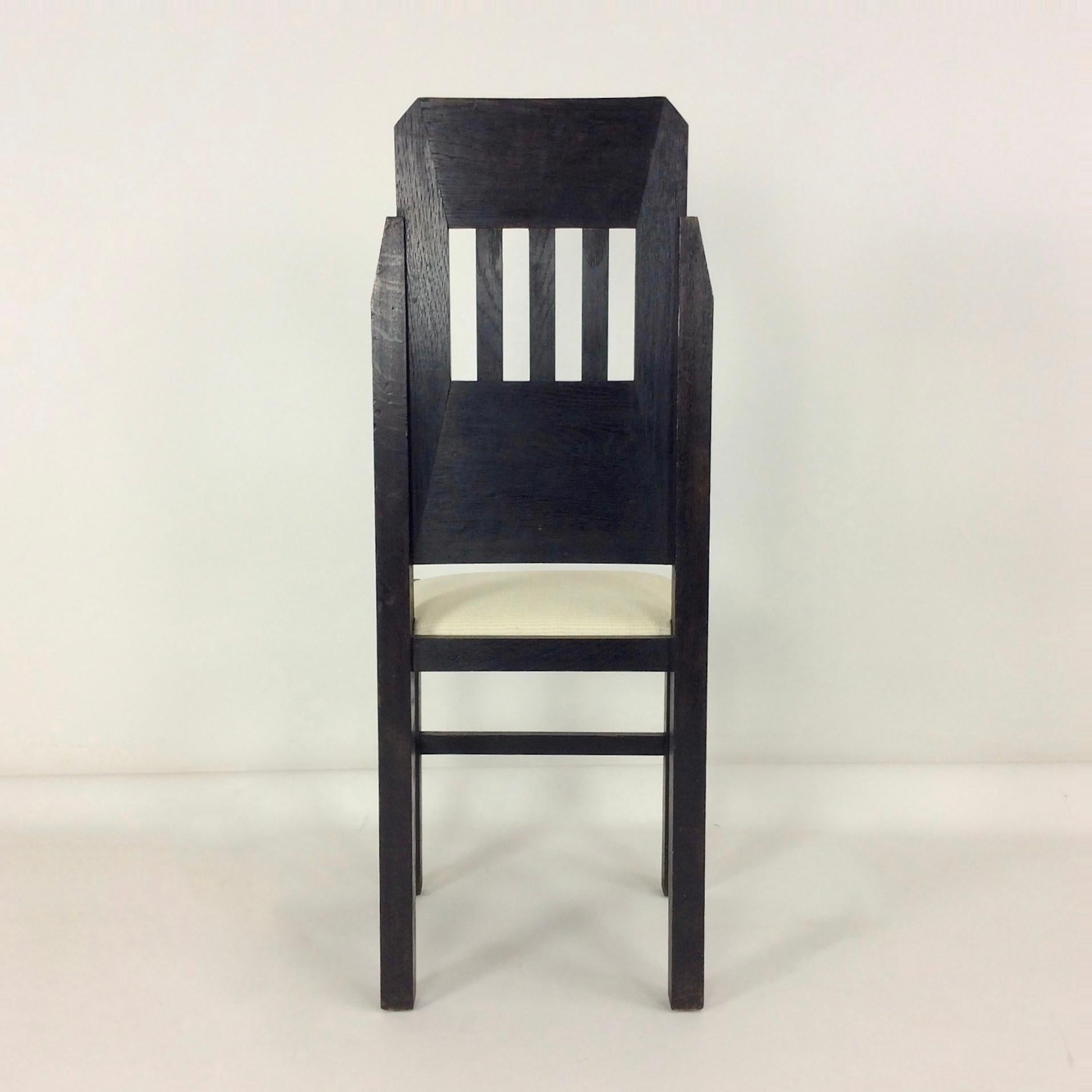 Marcel-Louis Baugniet Modernistischer Stuhl, um 1925, Belgien (Frühes 20. Jahrhundert) im Angebot