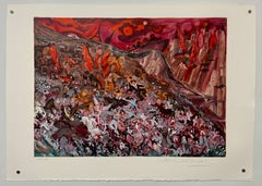 French Surrealist Lithograph Legendary Mime Marcel Marceau Third Eye Surrealism