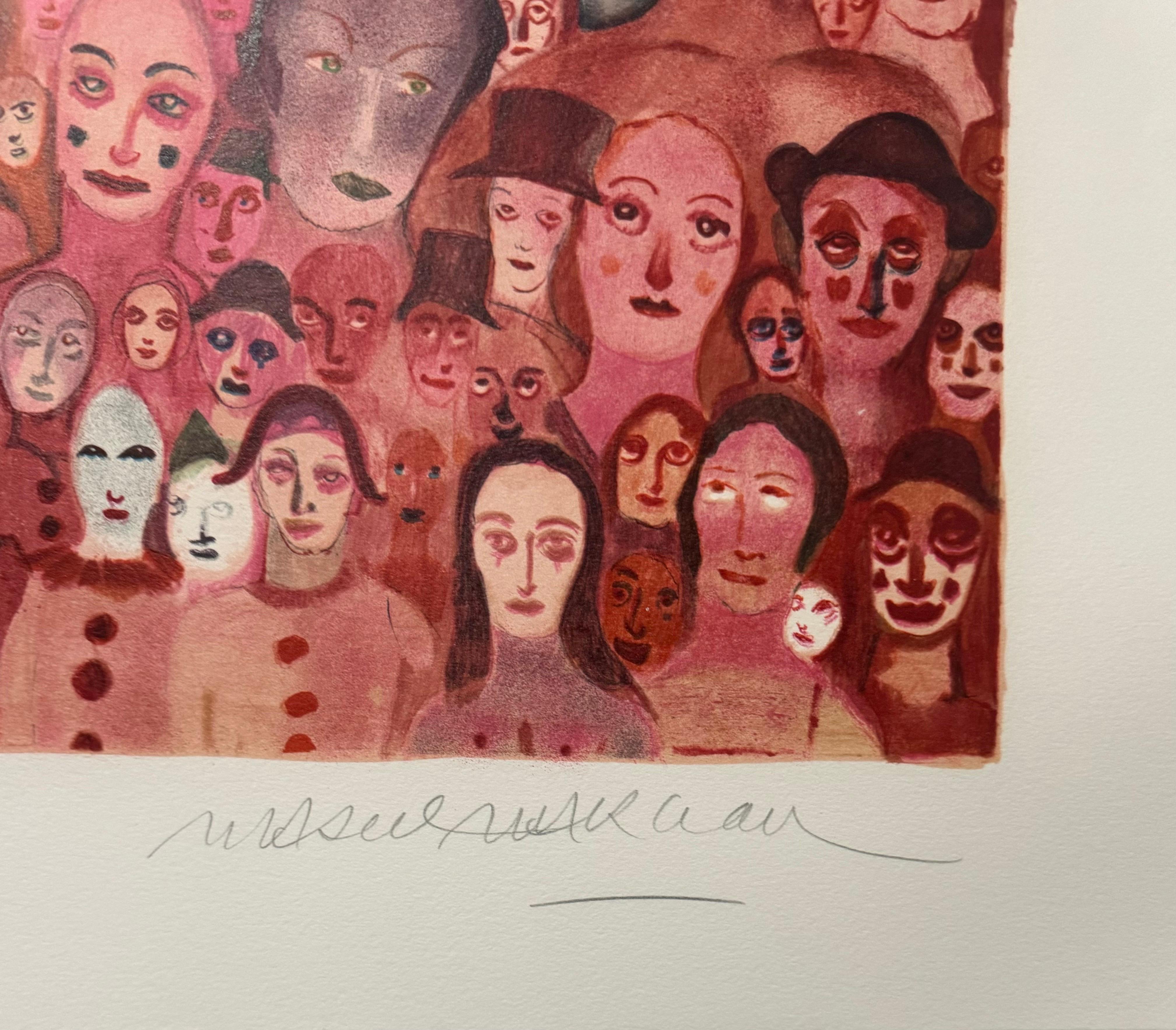 French Surrealist Lithograph Legendary Mime Marcel Marceau Third Eye Surrealism For Sale 7