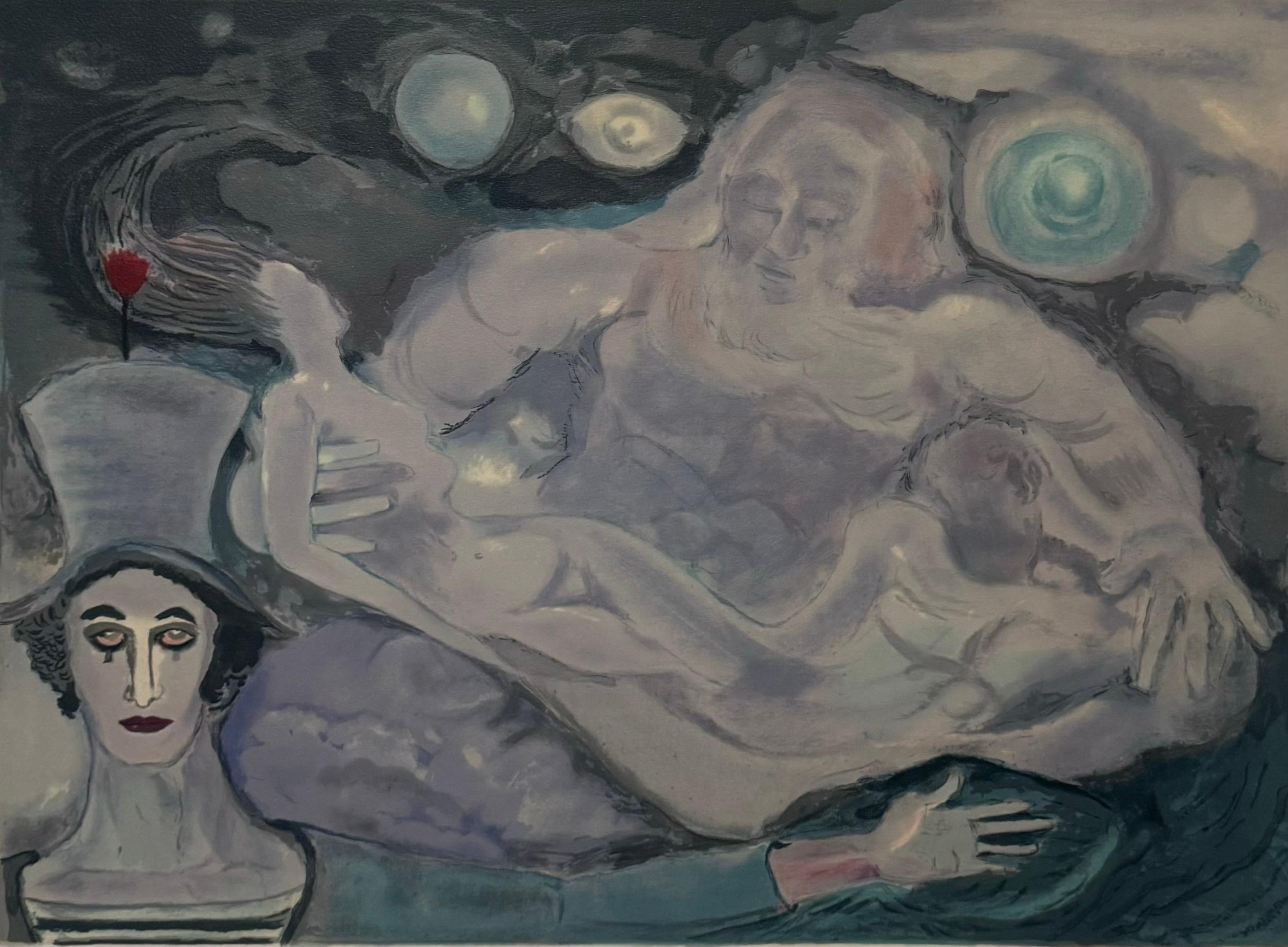 Le Troisième Oeil (The Third Eye)
Lithograph on Arches paper
Hand signed and numbered
1981
Dimensions: 21.5 X 30 inches

Marcel Marceau (French: born Marcel Mangel; 1923 – 2007) was a French mime artist and actor most famous for his stage persona,