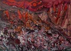 Französisch Surrealist Lithographie Legendäre Mime Marcel Marceau Dritte Auge Surrealismus