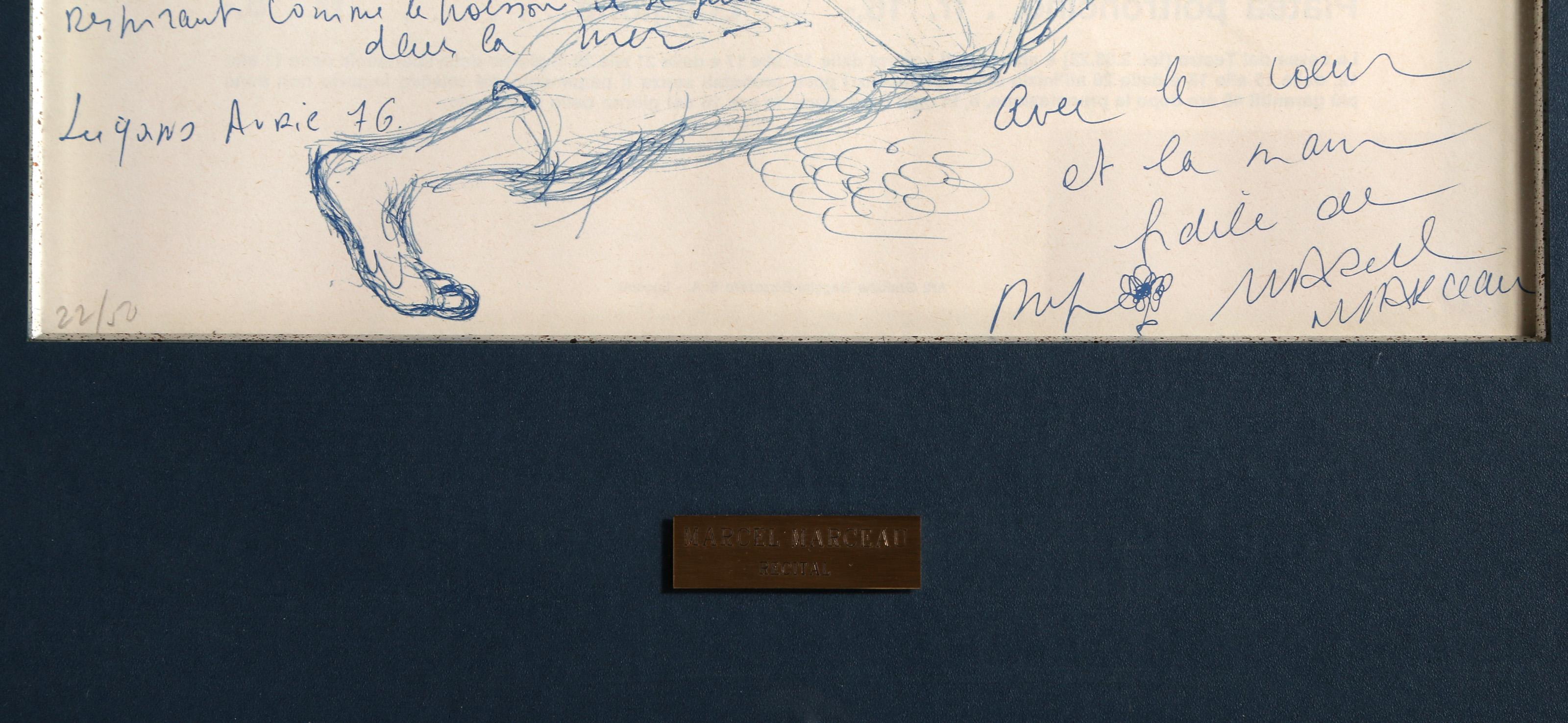Recital, litografía de arte moderno de Marcel Marceau en venta 1