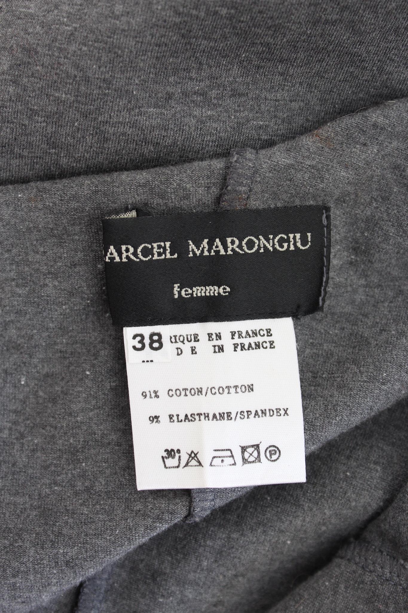 Marcel Marongiu Gray Cotton Casual Sack Dress 2000s 2