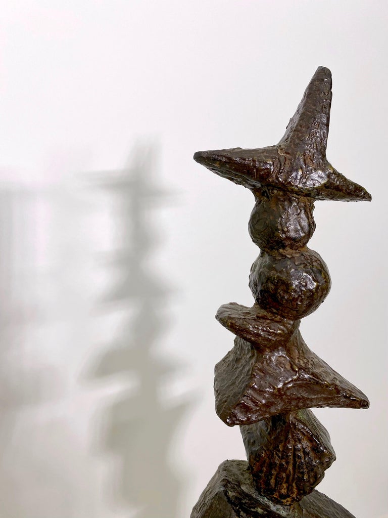 Marcel Marti Bronze Abstract Totem Sculpture For Sale 4