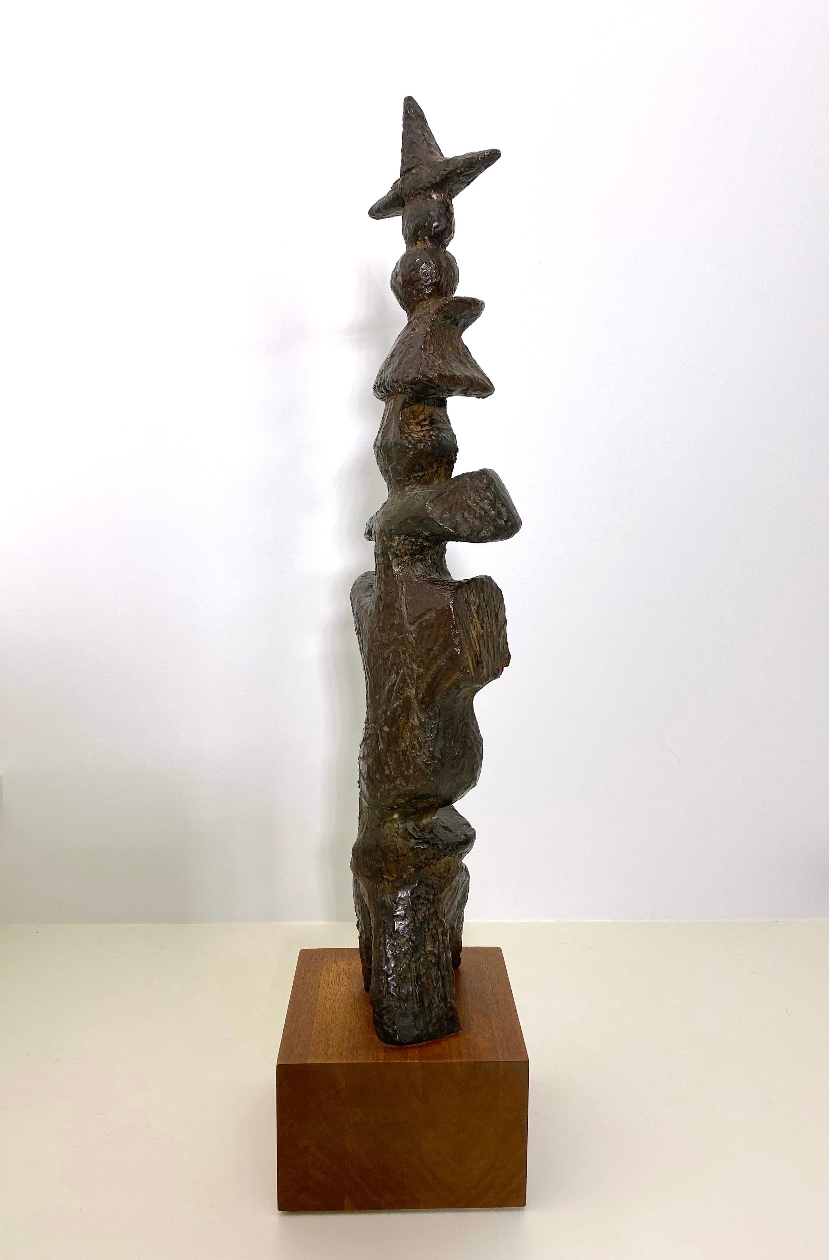 Marcel Marti Bronze Abstract Totem Sculpture For Sale 7