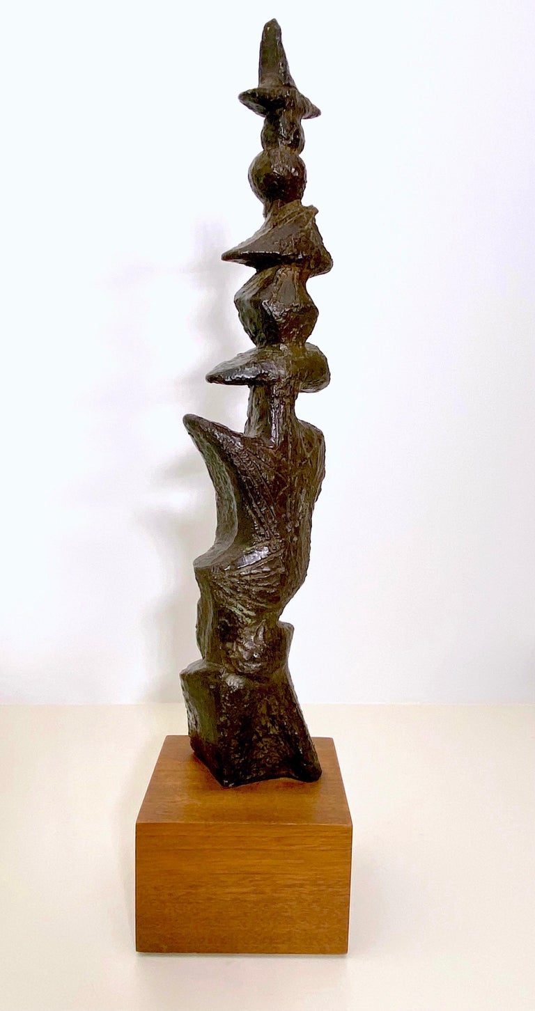 Spanish Marcel Marti Bronze Abstract Totem Sculpture For Sale