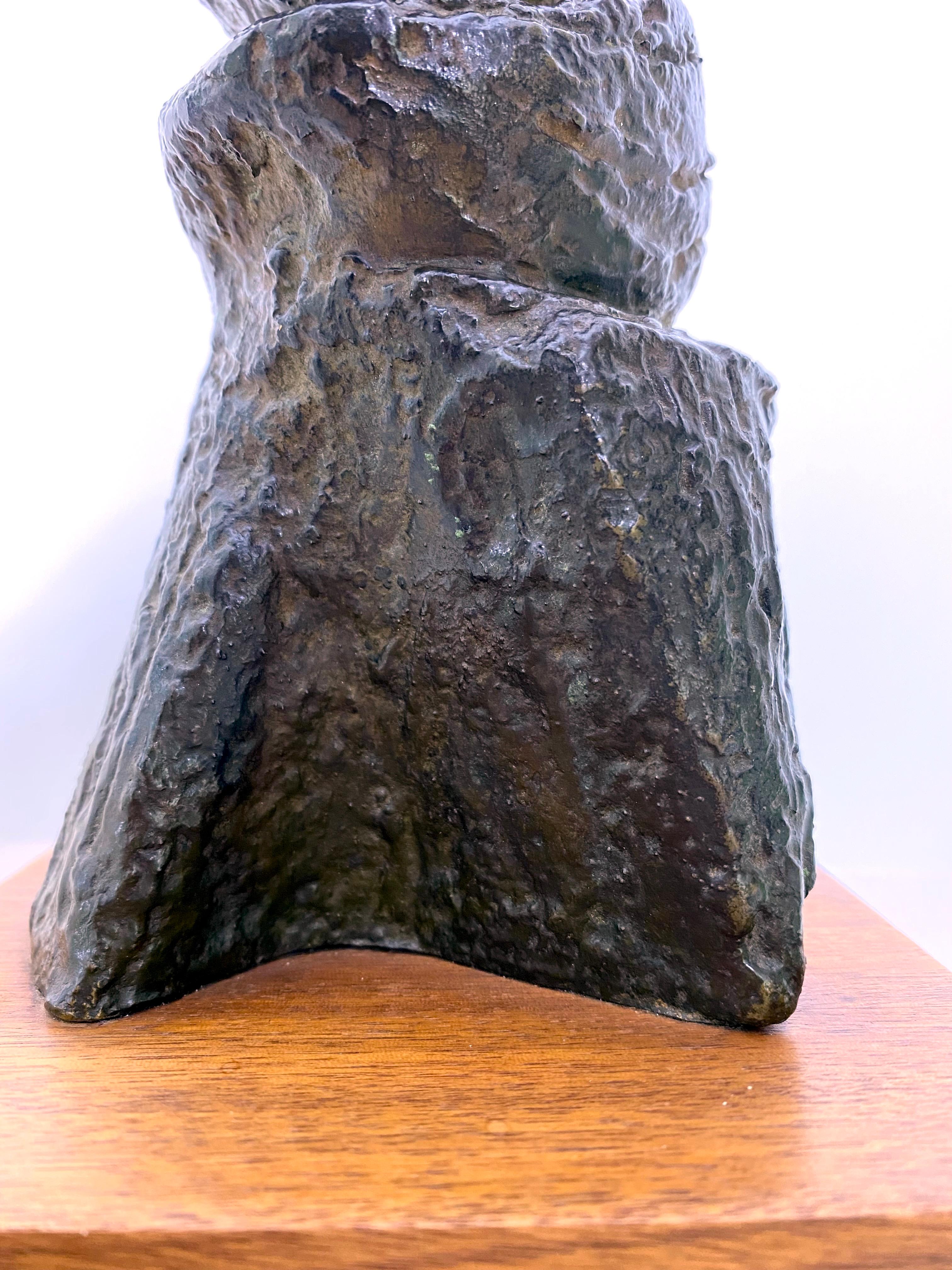 Abstrakte Totem-Skulptur aus Bronze von Marcel Marti im Angebot 2