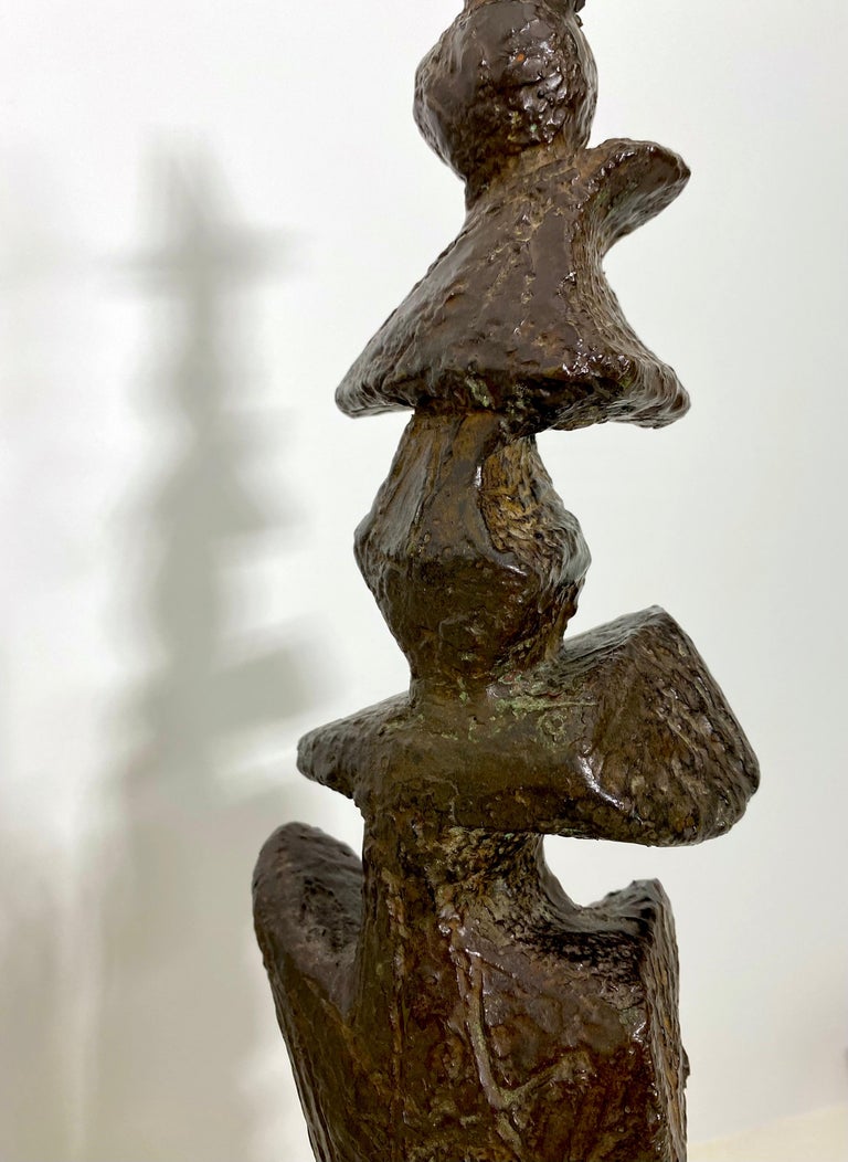 Marcel Marti Bronze Abstract Totem Sculpture For Sale 3