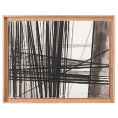 Marcel Melot, Abstract Gouache on White Paper, 1950