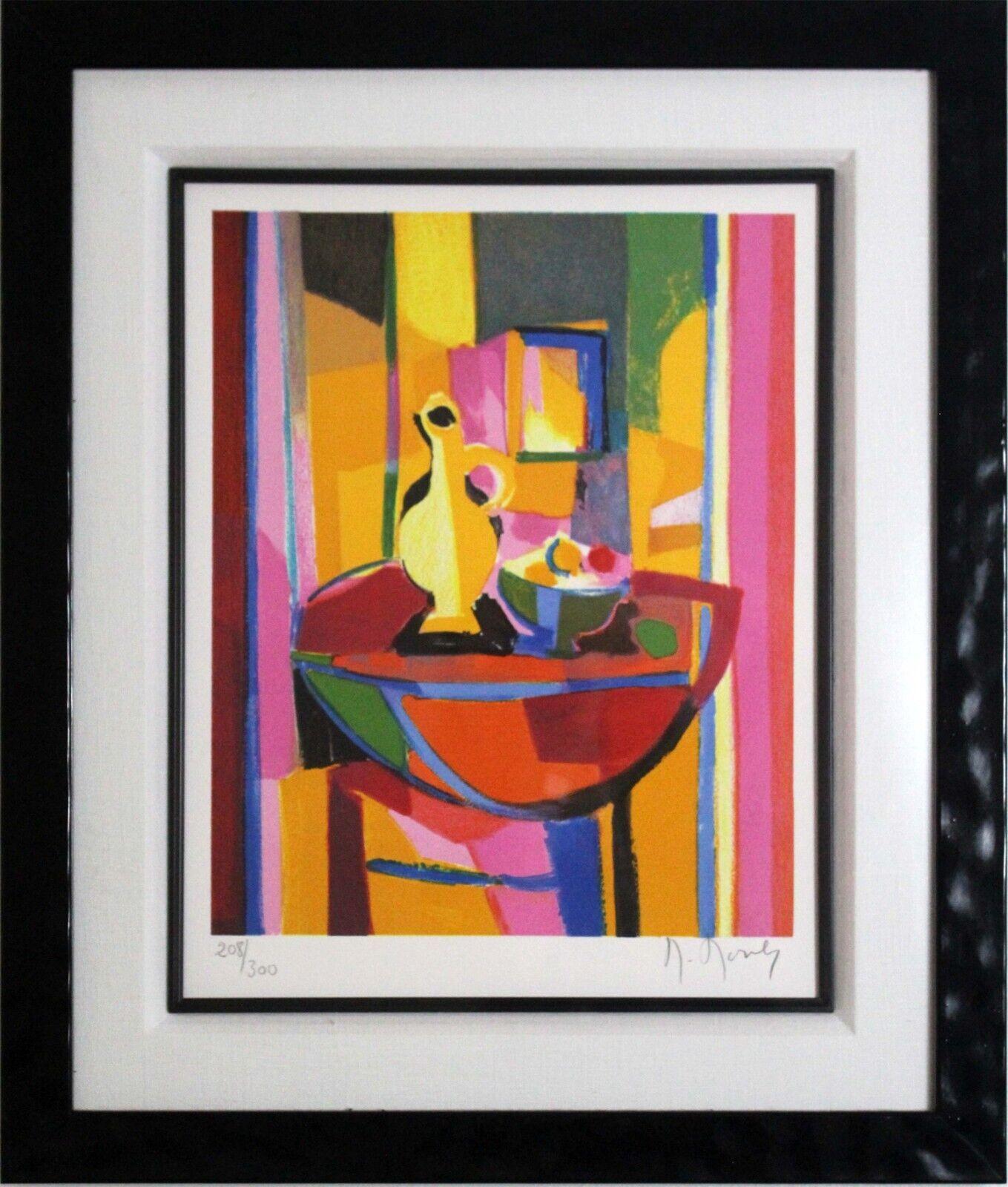 Marcel Mouly Grand Pichet au Gueridon Rouge Signed Lithograph Framed 208/300 4