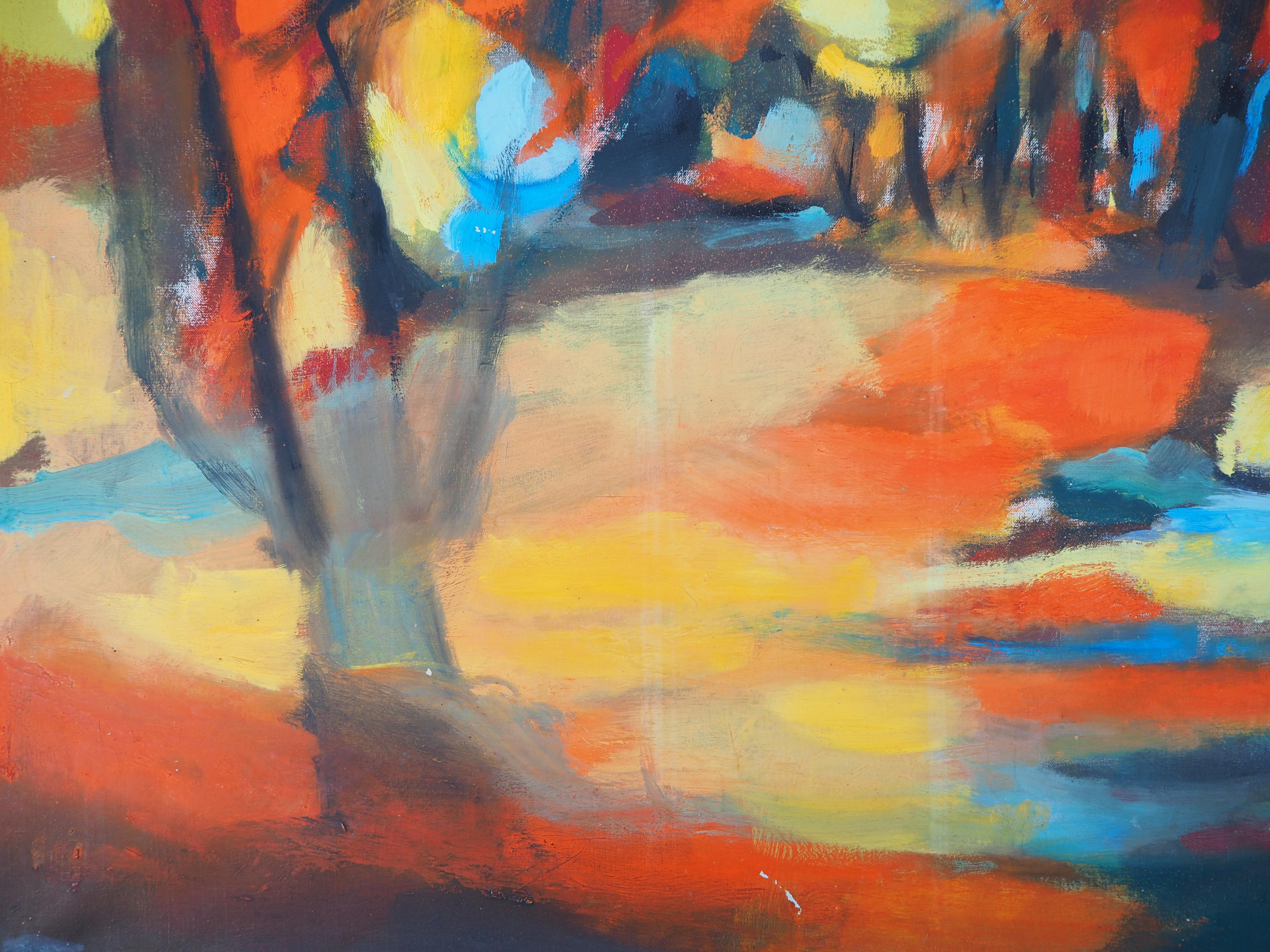 Forrest during Summer - Original oil painting on canvas, Handsigned and Framed 3