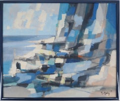 Italy : Mediteranean Seascape - Original Oil on canvas, Signed