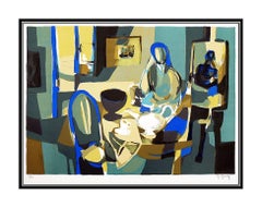 Marcel Mouly Original Color Lithograph Cubism Portrait Signed Artwork Picasso