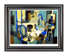 Marcel Mouly Original Color Lithograph Cubism Portrait Signed Artwork Picasso