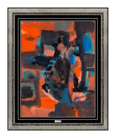 Marcel MOULY Original OIL PAINTING on CANVAS Signed Modern Abstract Framed Art