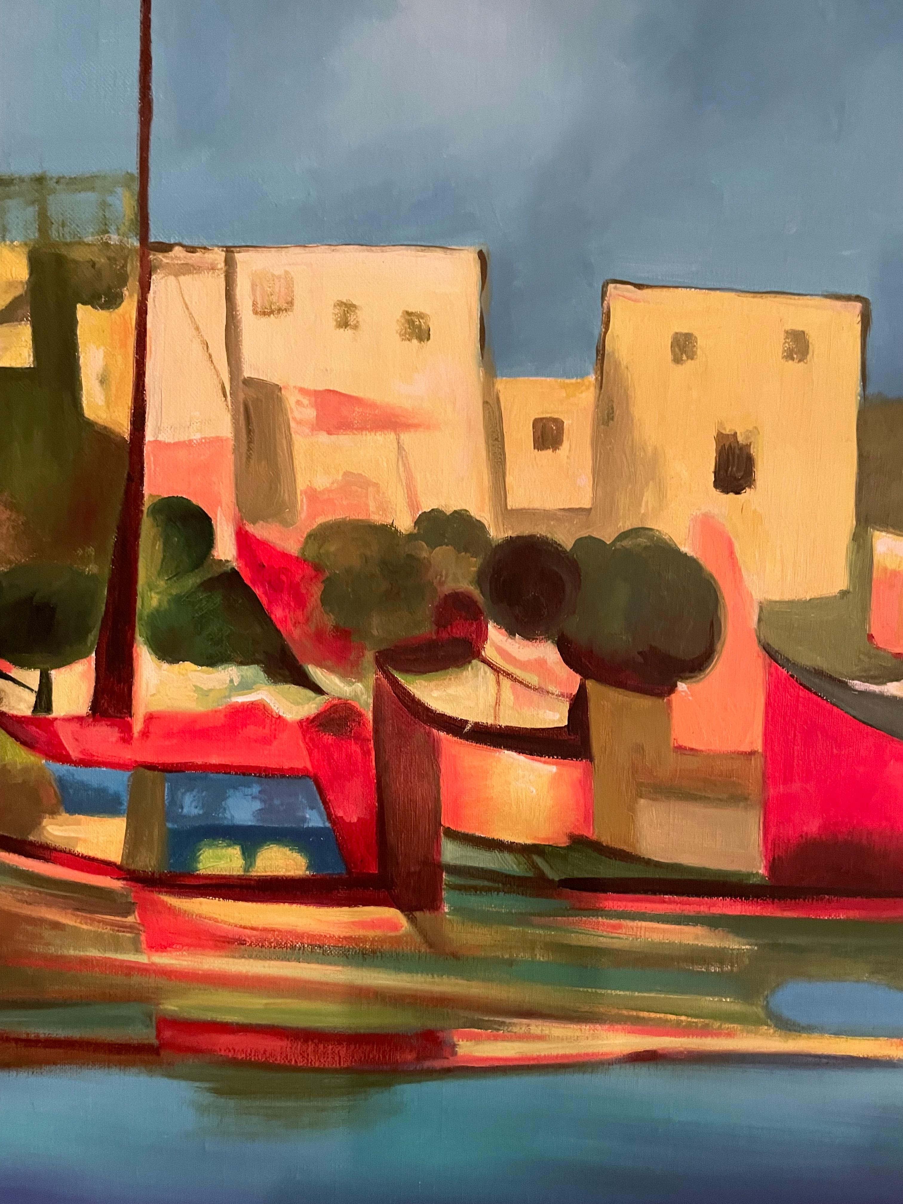 Originales Ölgemälde von Marcel Mouly mit dem Titel „Port du Peche“ im Angebot 2