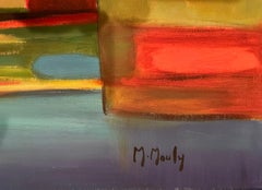 Olio originale di Marcel Mouly intitolato "Port du Peche".