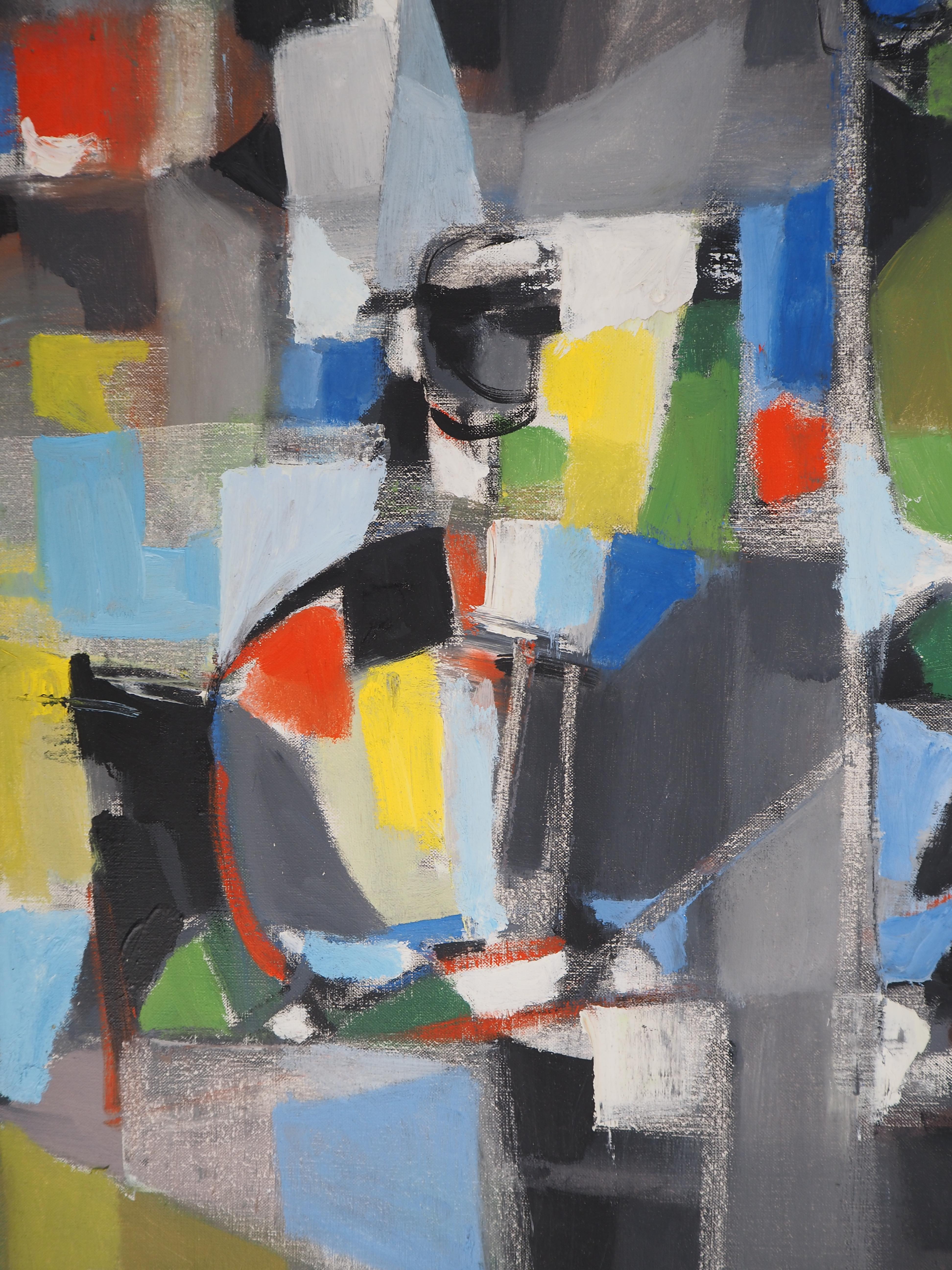 New Orleans: Quartetto Jazz - Pittura ad olio originale su tela, firmata con le mani 1