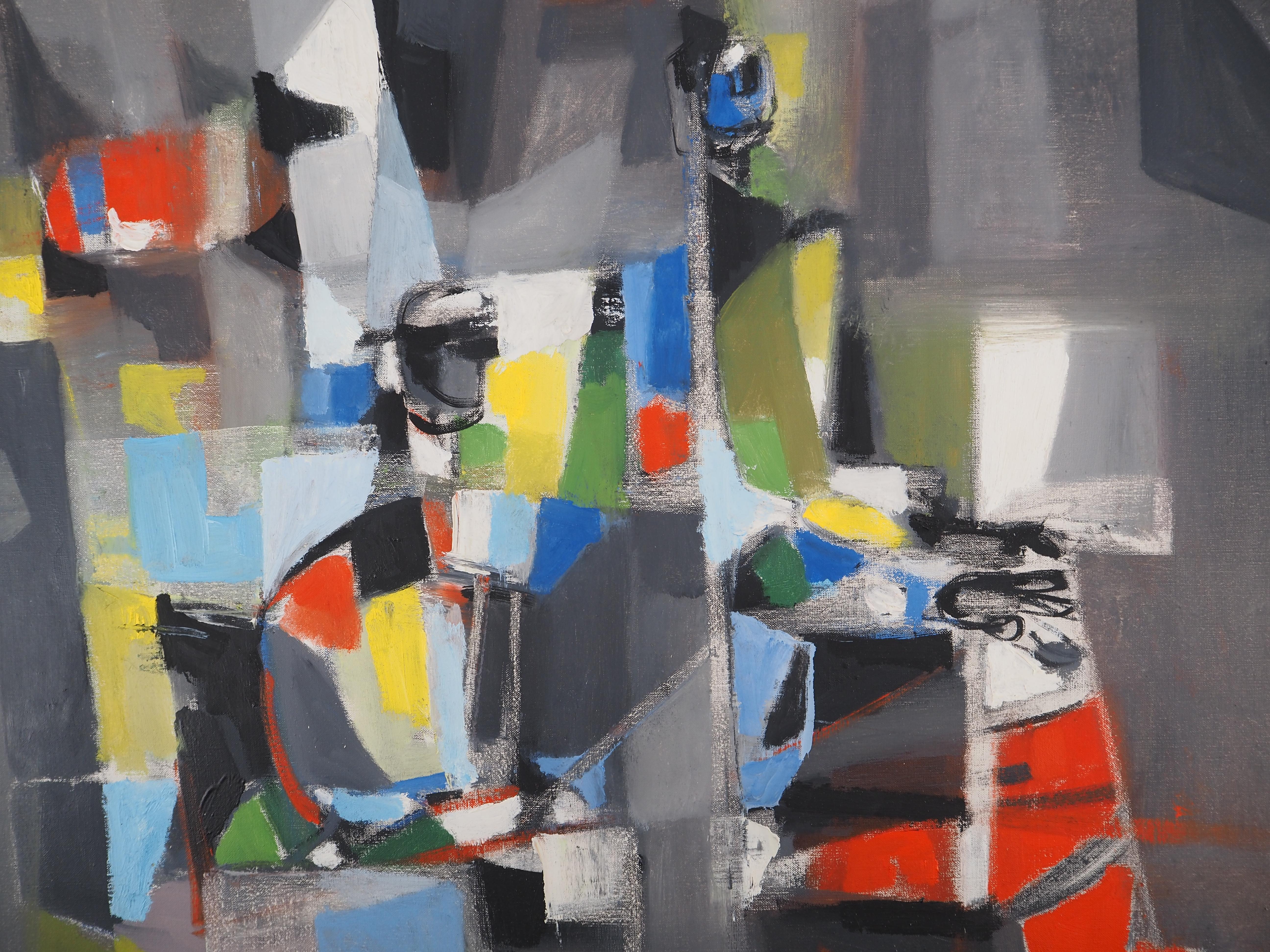 New Orleans: Quartetto Jazz - Pittura ad olio originale su tela, firmata con le mani 3