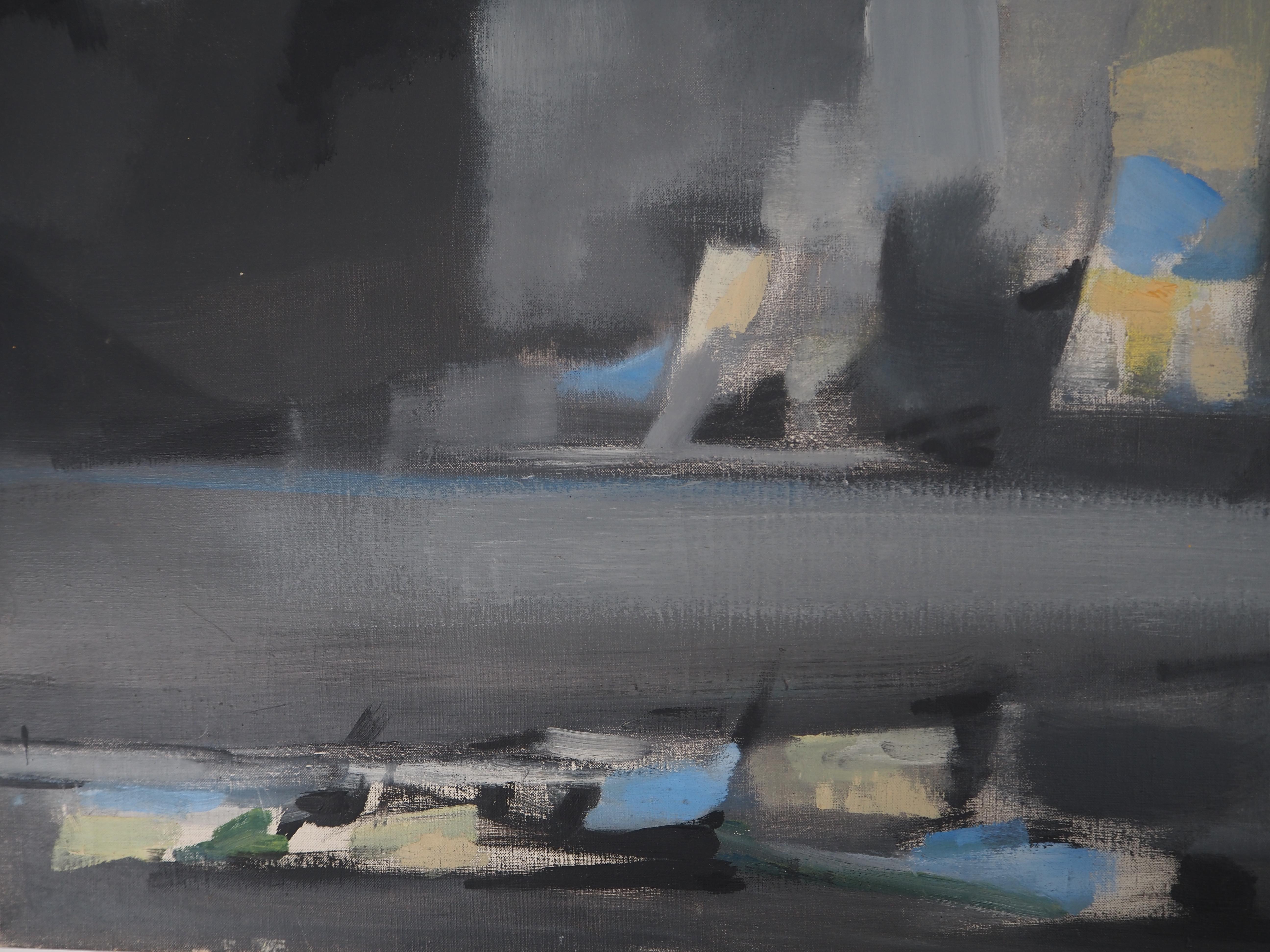 Marcel Mouly
Paesaggio marino: la tempesta è in arrivo, 1957

Olio originale su tela
Firmato e datato in basso a destra
Su tela 65 x 81 cm (circa 26 x 32 pollici)

Condizioni eccellenti