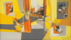 The Yellow Interior - Original Oil on canvas, Signed
