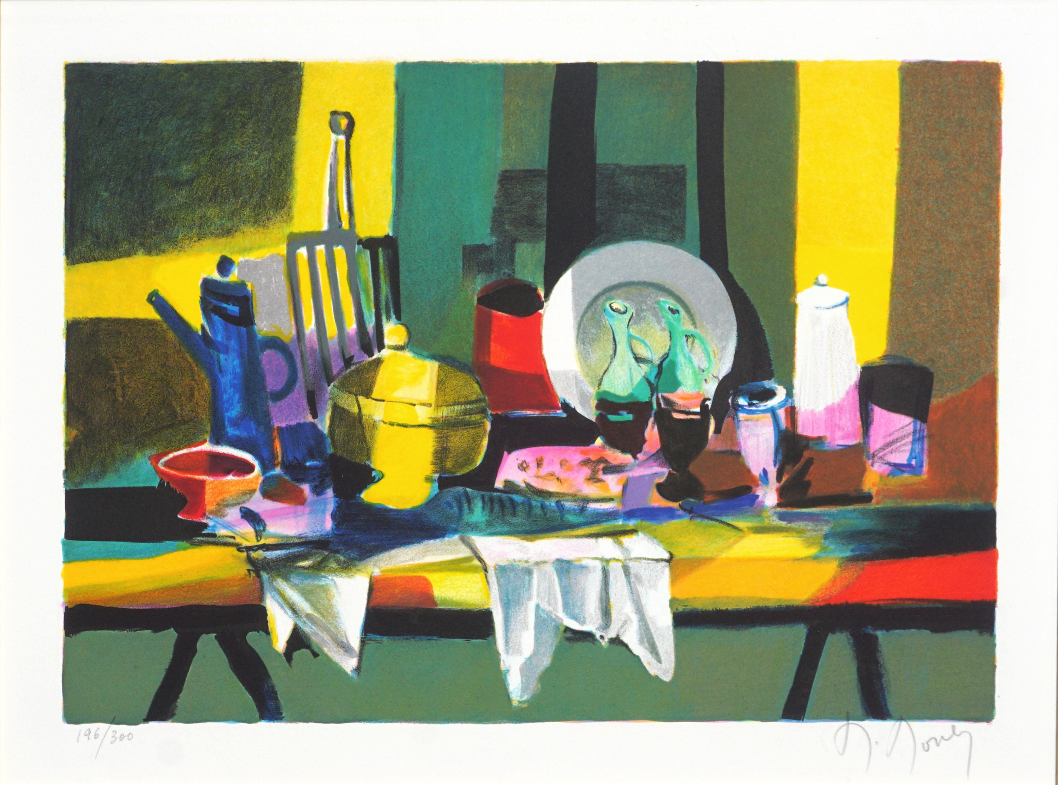 La Olessate Ou Grill Lithograph - Print by Marcel Mouly
