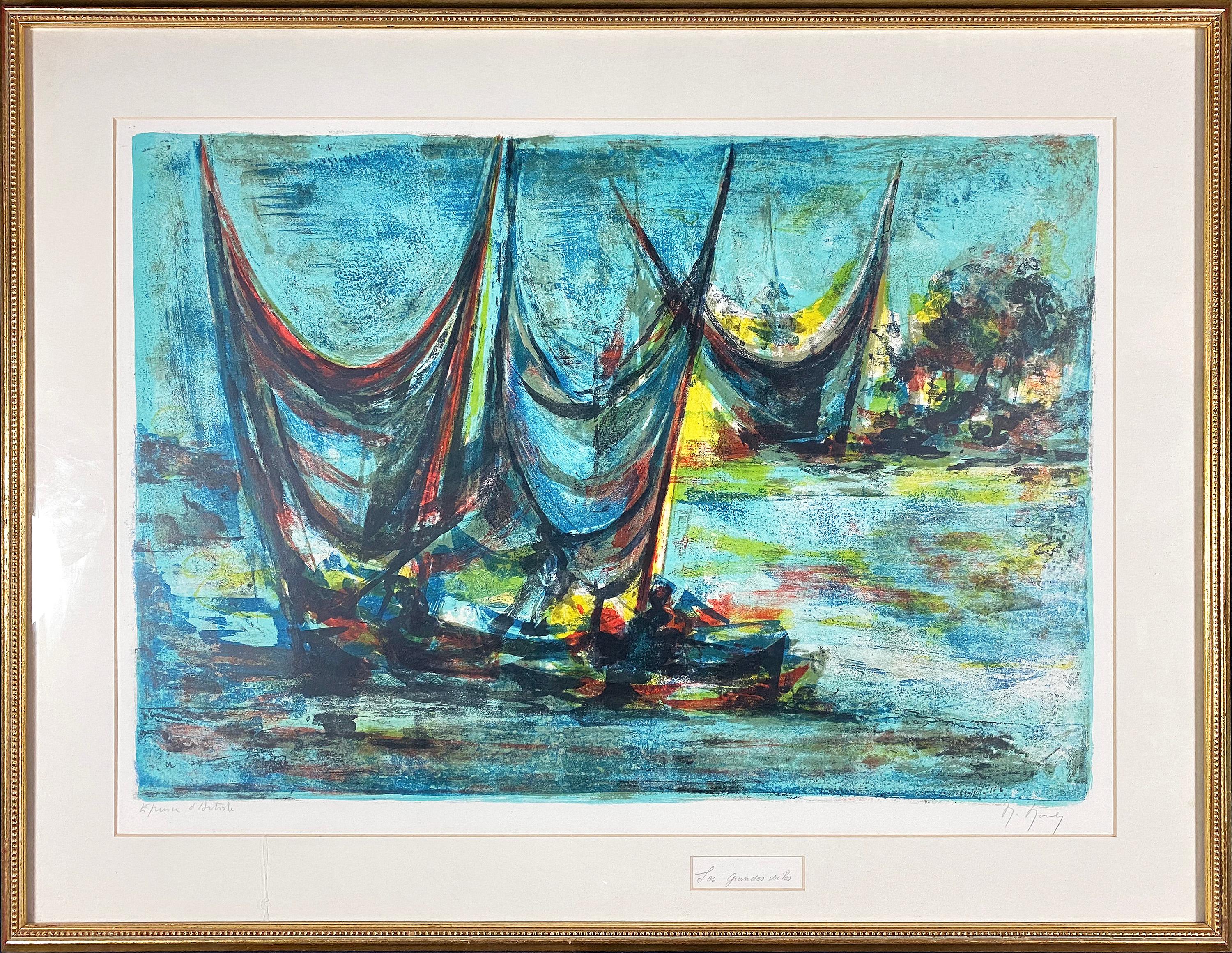 Les Grandes Voiles (The Grand Sails) - Print by Marcel Mouly