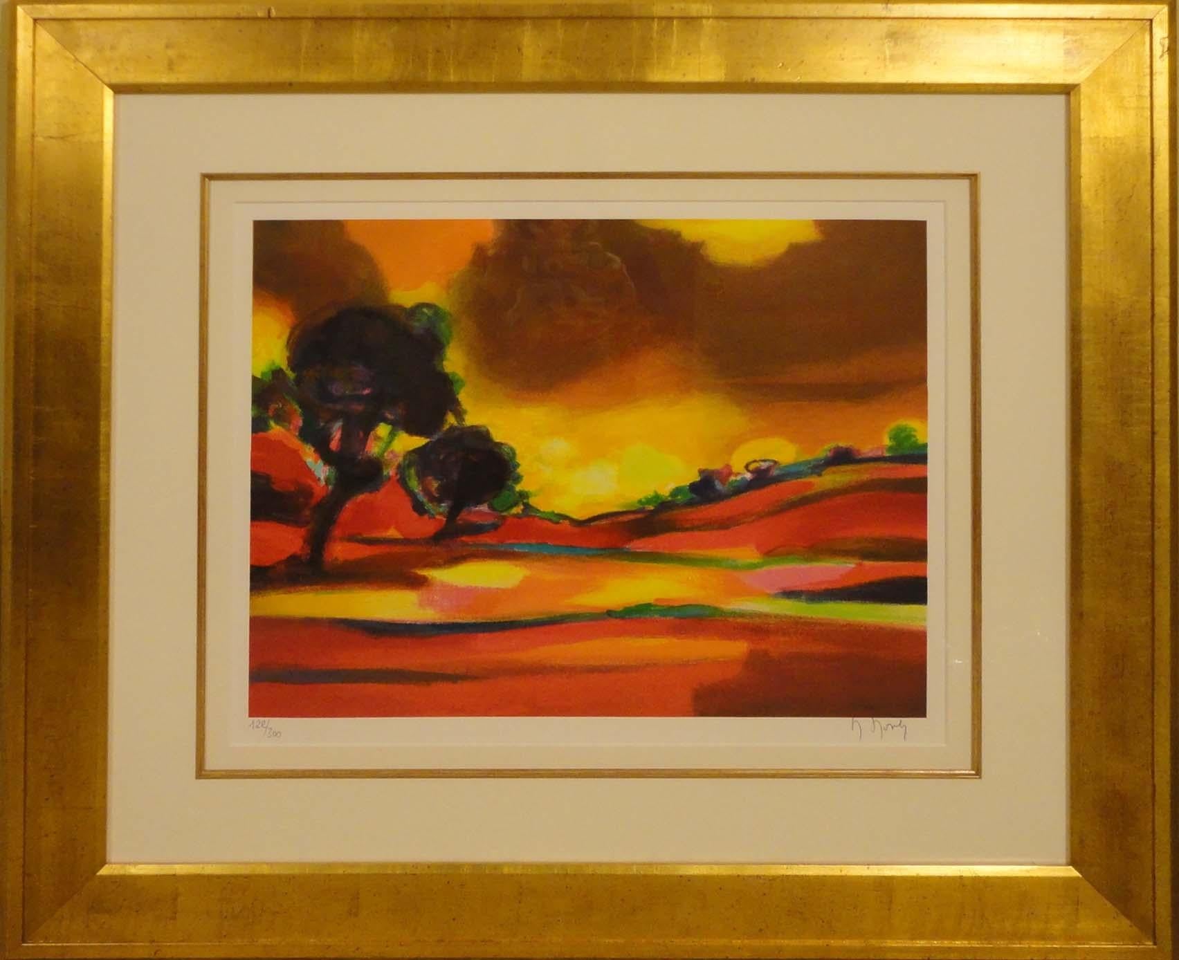 Marcel Mouly Print - "L’Orage" Signed, Limited Edition Lithograph with Certificate of Authenticity 