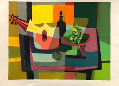 "Nature Morte a la Mandole" Litografia, firmata a matita dall'artista Marcel Mouly