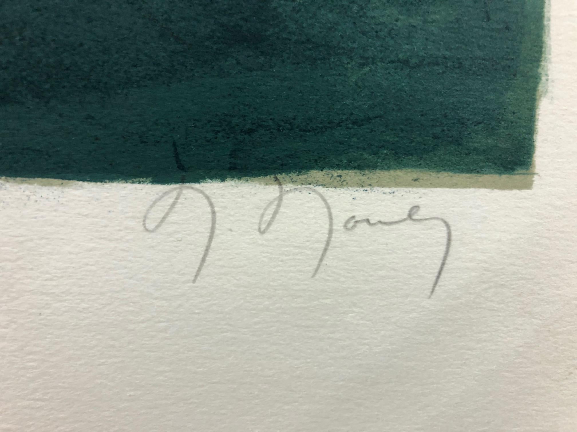 „Sailing at Night“ Lithographie in limitierter Auflage (161/225), Bleistift signiert vom Künstler (Schwarz), Abstract Print, von Marcel Mouly