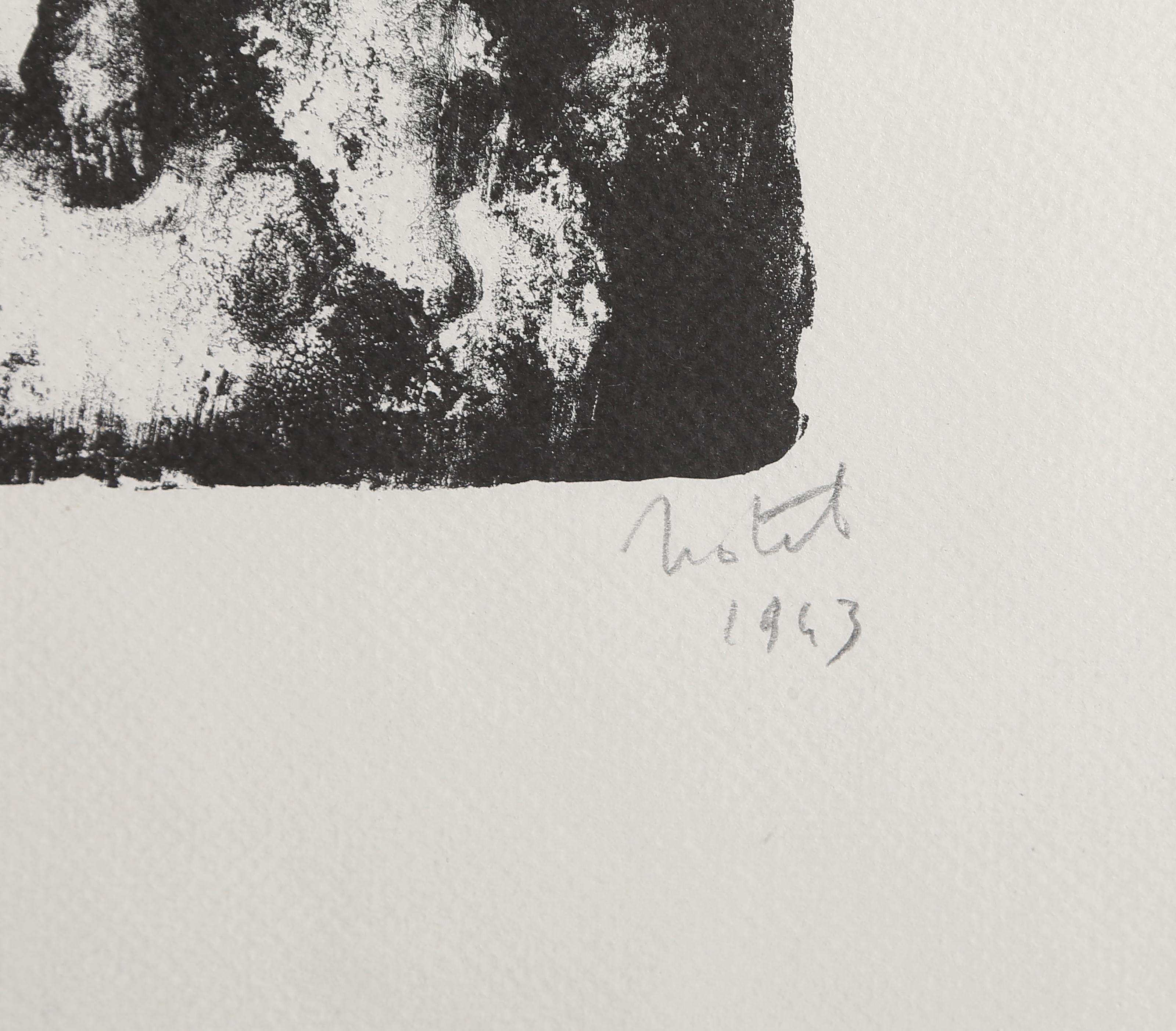 Le nouveau Dame, Lithographie von Marcel Notebaert, 1943 im Angebot 3