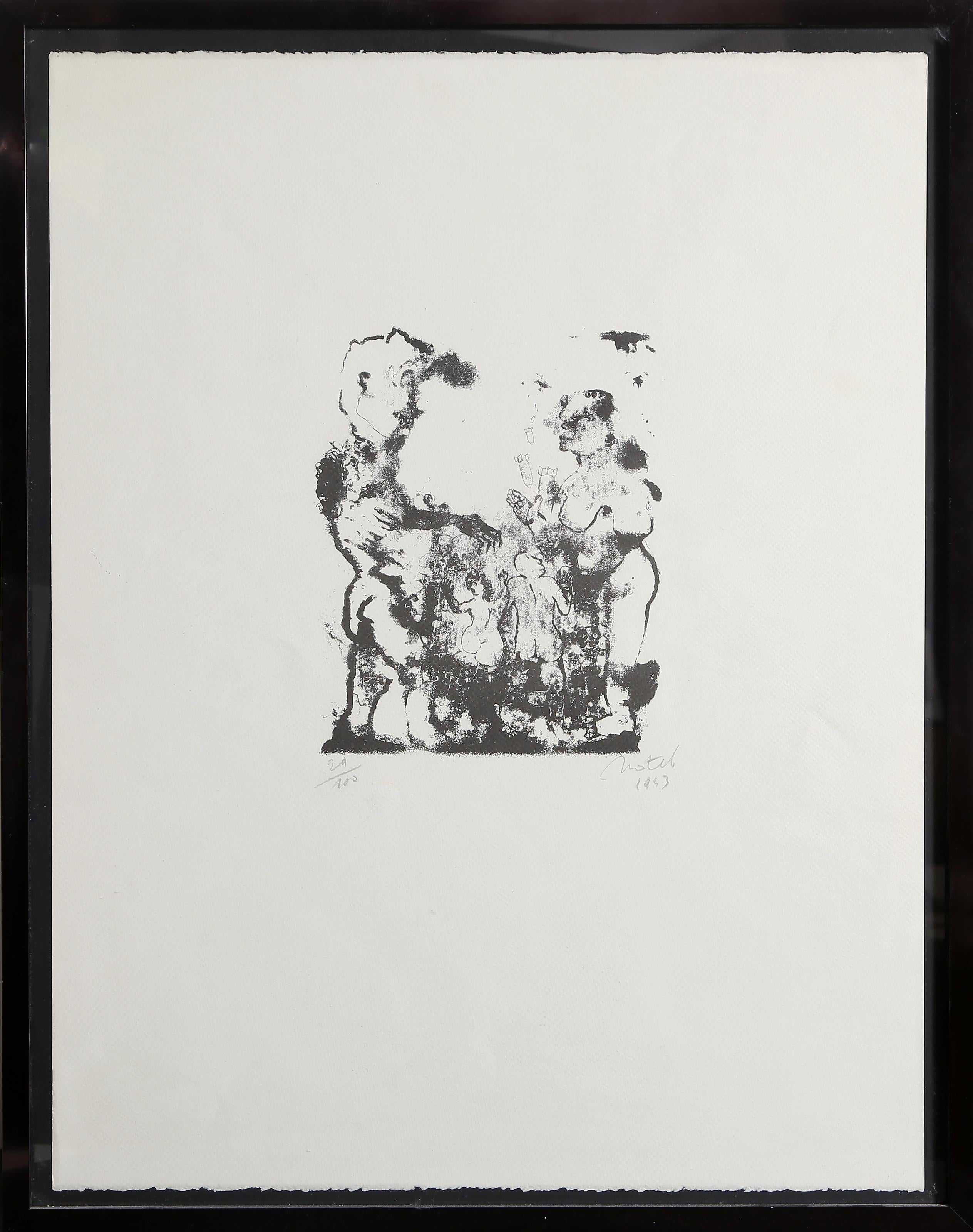 Lithographie Missile, 1942 von Marcel Notebaert