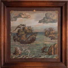 Tableau with sea and animals