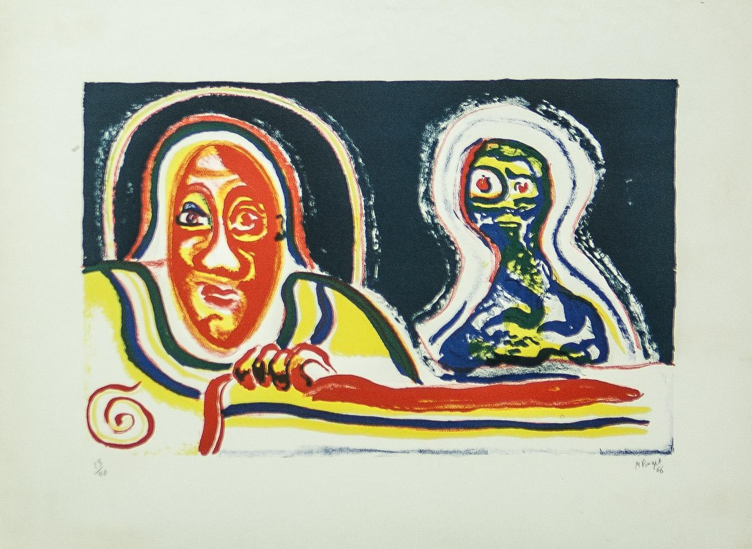 Marcel Pouget original signed limited ed. lithograph