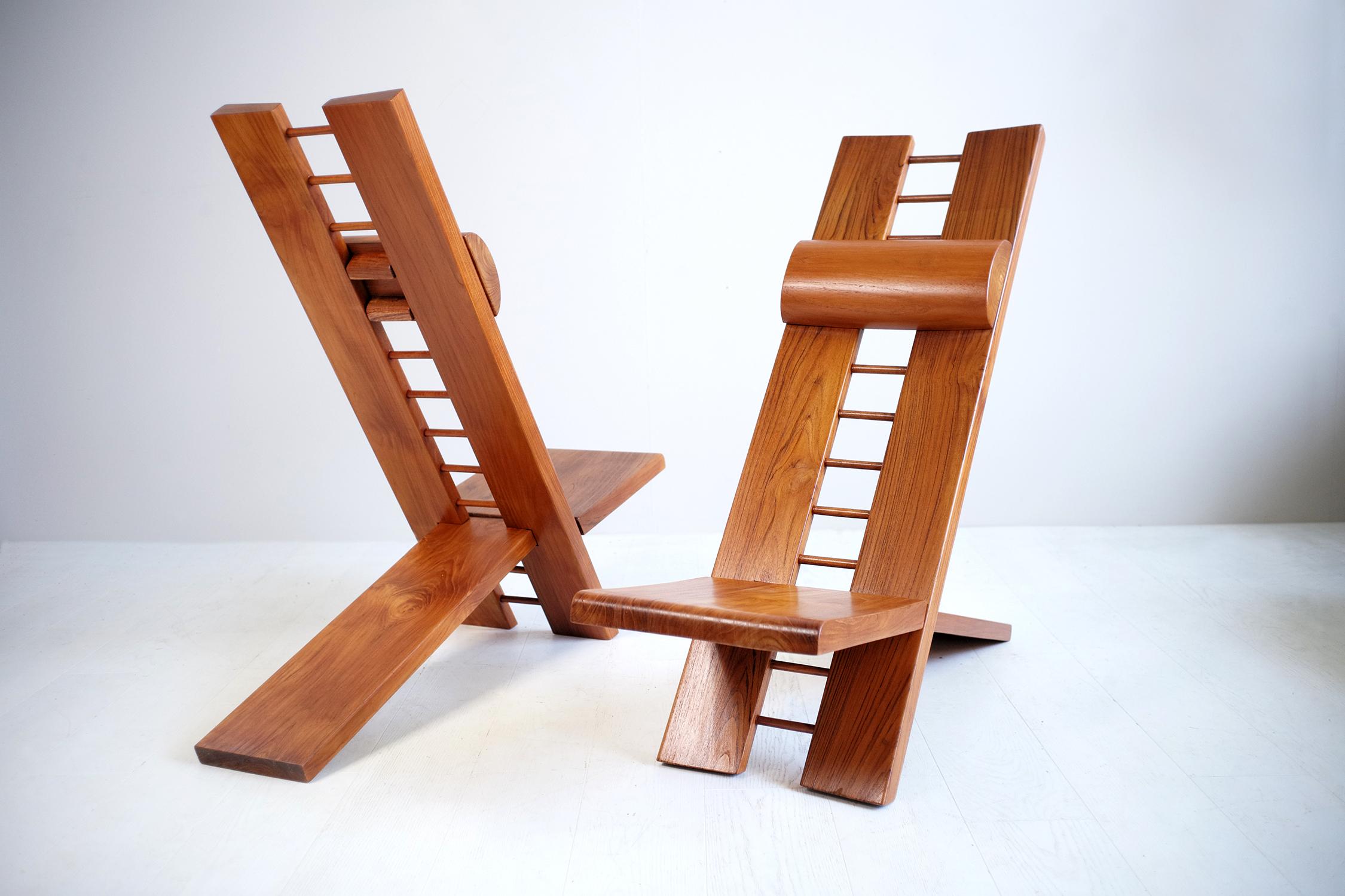 Orme Paire de fauteuils « Africa » de Marcel Ramond, France, 1970 en vente