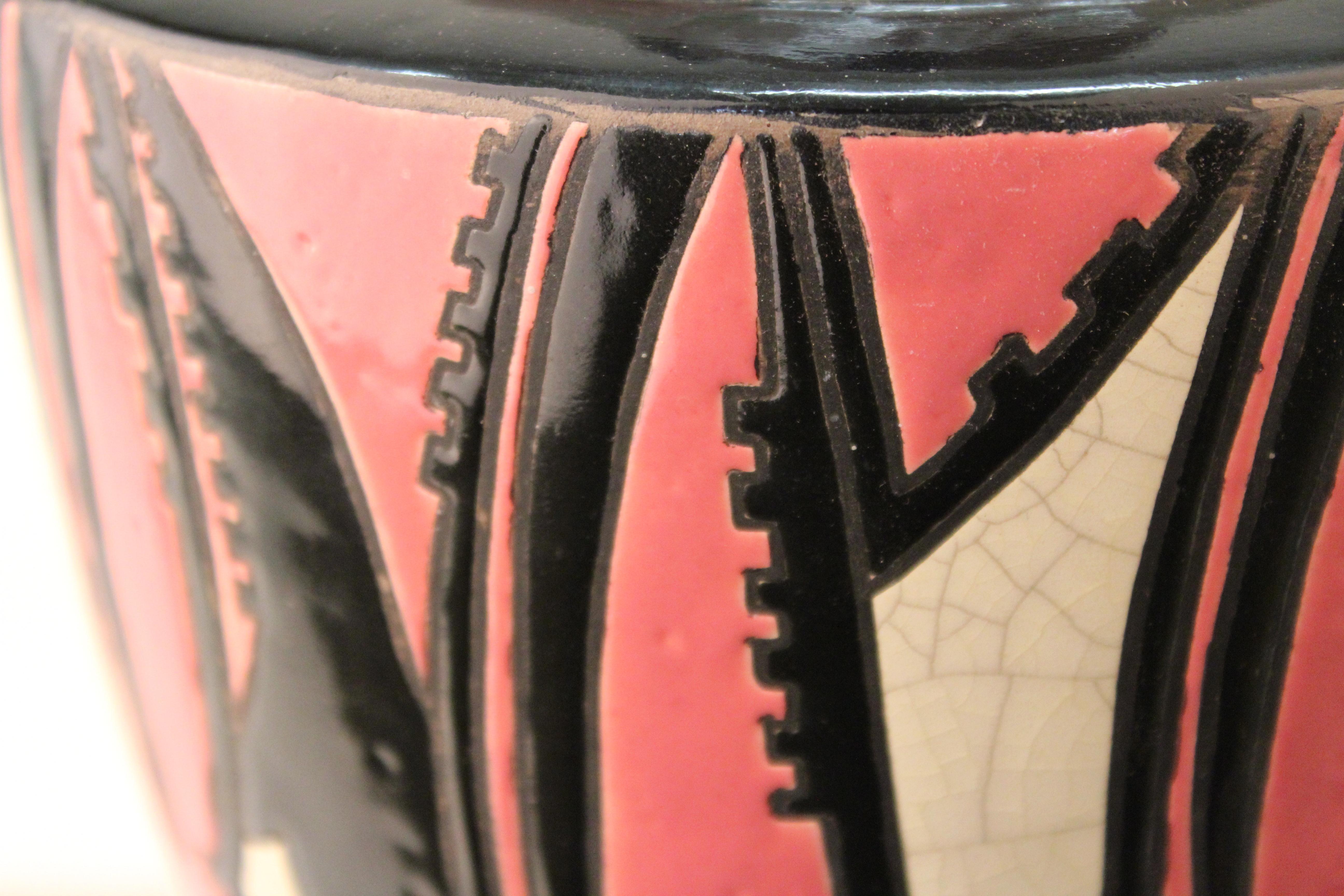 Marcel Renson French Art Deco Ceramic Vase 6