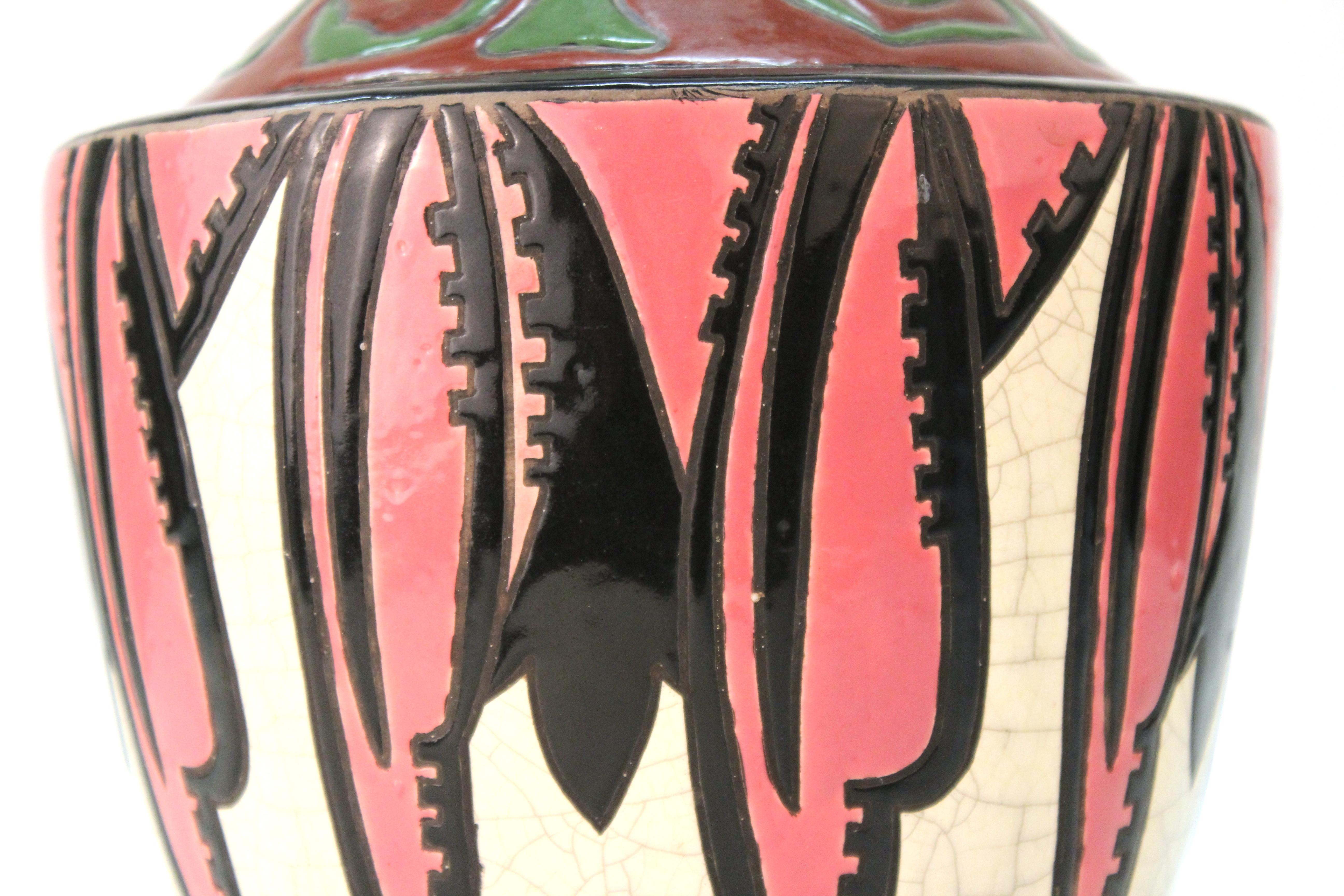 Marcel Renson French Art Deco Ceramic Vase 1