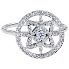 Marcel Salloum Yasmin Diamond Set Halo Ring Platinum