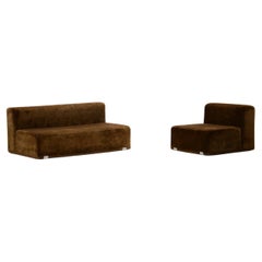 "Marcel sofa and chair by Kazuhide Takahama pour Gavina, années 1960, Italie